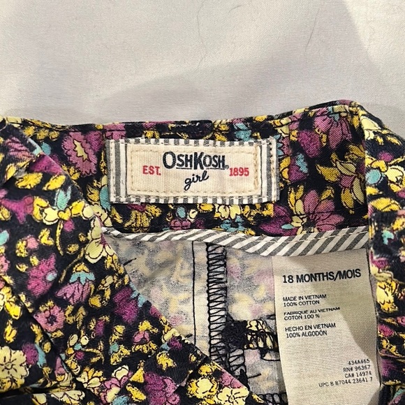 OshKosh B'gosh - LIKE NEW - Floral denim weight shorts. - Picture 2 of 4